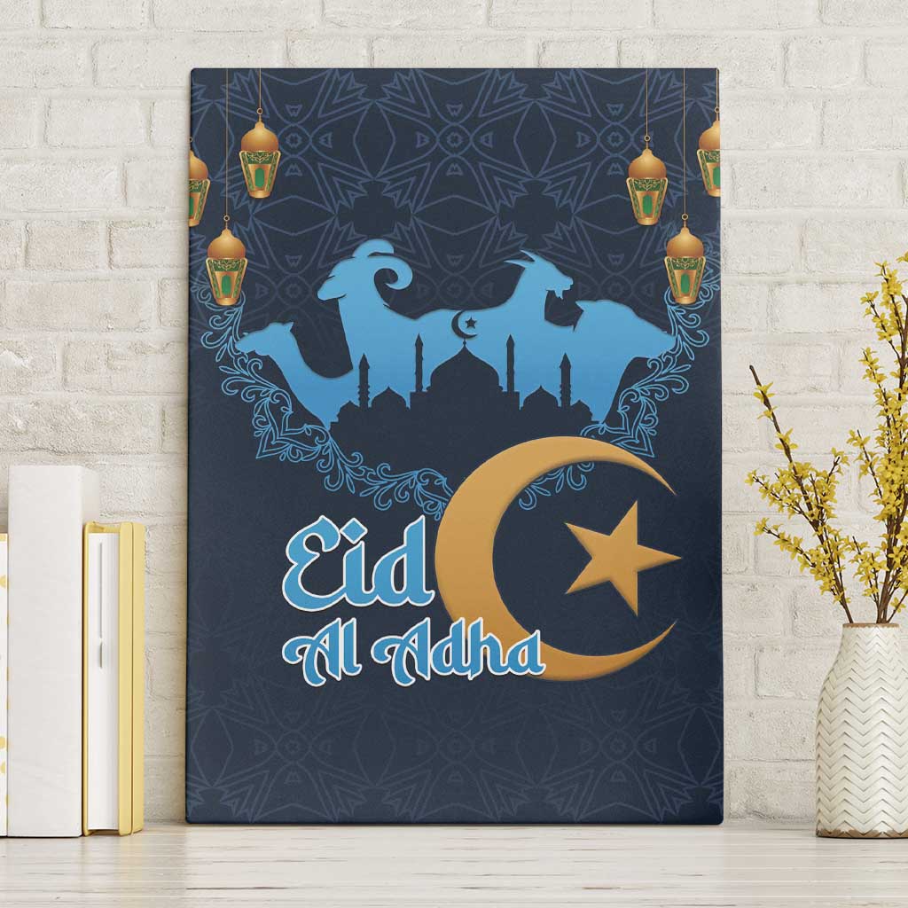 Happy Eid Al-Adha Canvas Wall Art Algeria Mubarak
