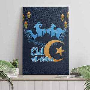 Happy Eid Al-Adha Canvas Wall Art Algeria Mubarak