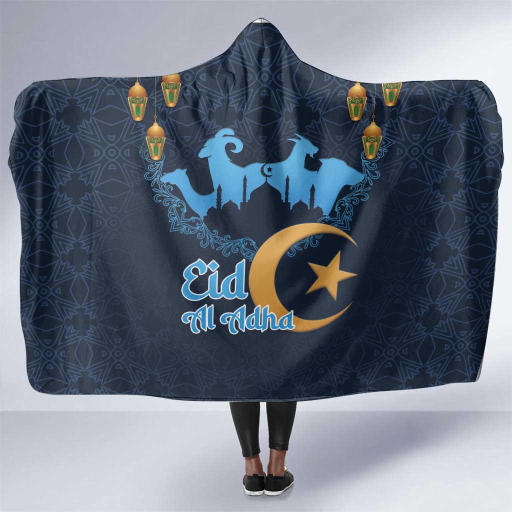Happy Eid Al-Adha Hooded Blanket Algeria Mubarak