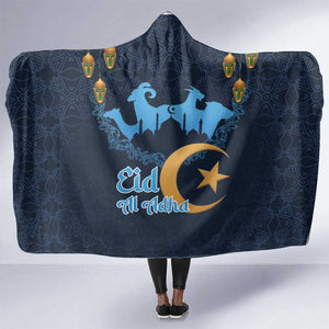 Happy Eid Al-Adha Hooded Blanket Algeria Mubarak
