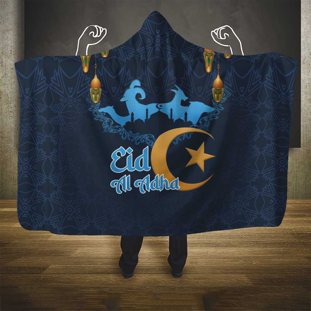 Happy Eid Al-Adha Hooded Blanket Algeria Mubarak