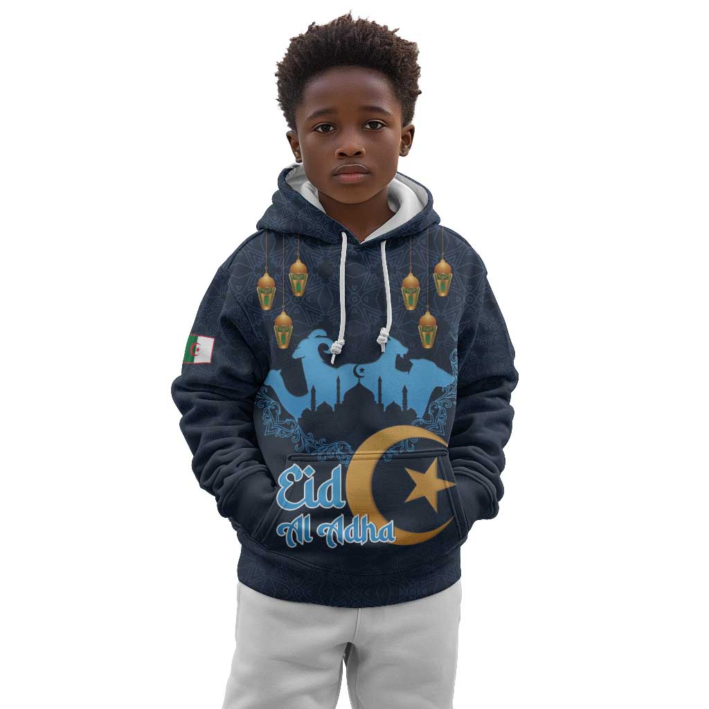 Happy Eid Al-Adha Kid Hoodie Algeria Mubarak