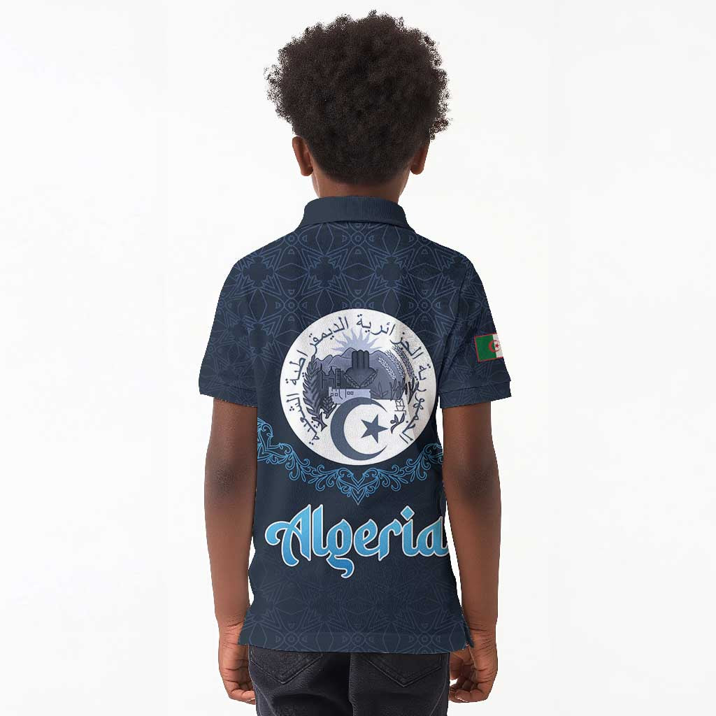 Happy Eid Al-Adha Kid Polo Shirt Algeria Mubarak
