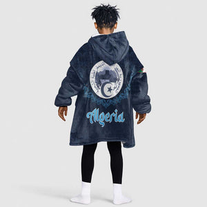 Happy Eid Al-Adha Kid Wearable Blanket Hoodie Algeria Mubarak