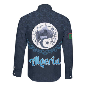 Happy Eid Al-Adha Long Sleeve Button Shirt Algeria Mubarak