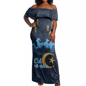 Happy Eid Al-Adha Off Shoulder Maxi Dress Algeria Mubarak