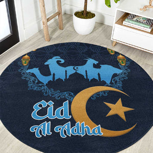 Happy Eid Al-Adha Round Carpet Algeria Mubarak