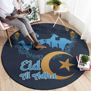 Happy Eid Al-Adha Round Carpet Algeria Mubarak