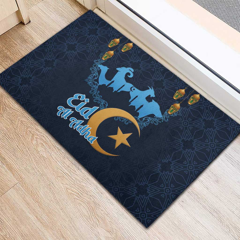 Happy Eid Al-Adha Rubber Doormat Algeria Mubarak