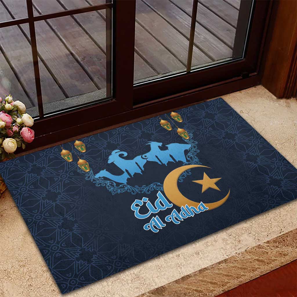 Happy Eid Al-Adha Rubber Doormat Algeria Mubarak