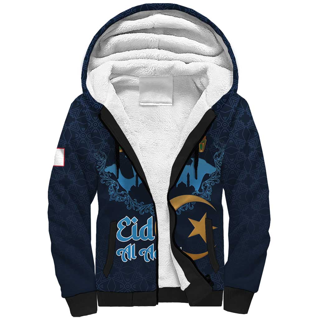 Happy Eid Al-Adha Sherpa Hoodie Algeria Mubarak