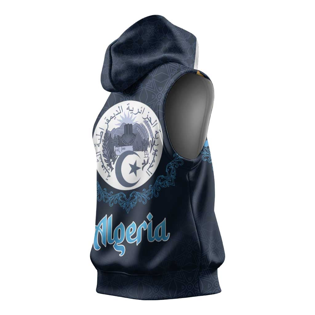 Happy Eid Al-Adha Sleeveless Hoodie Algeria Mubarak - African Pride