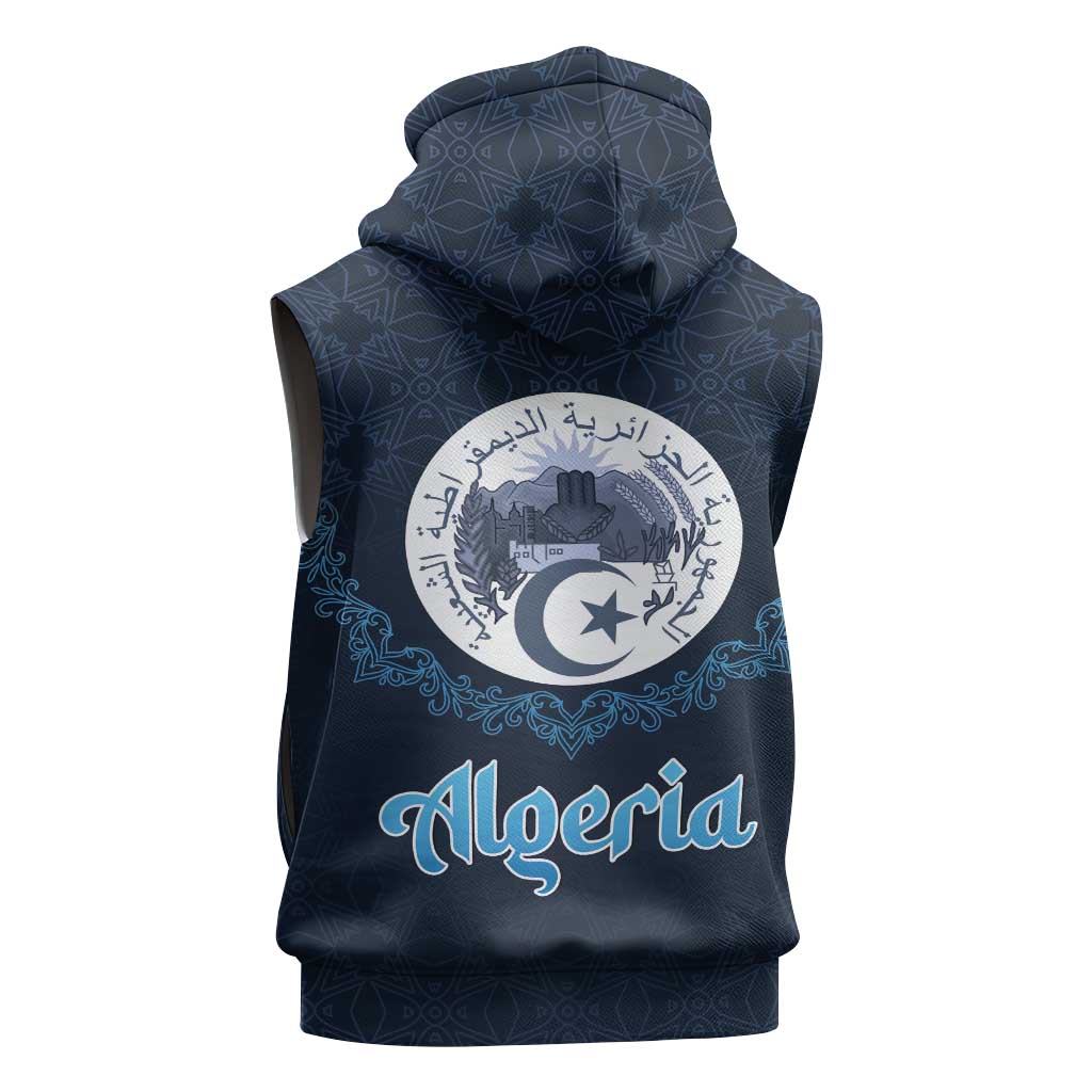 Happy Eid Al-Adha Sleeveless Zip Hoodie Algeria Mubarak - African Pride