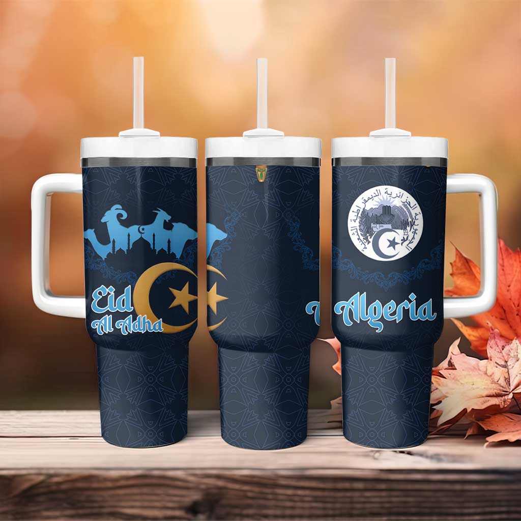 Happy Eid Al-Adha Tumbler With Handle Algeria Mubarak