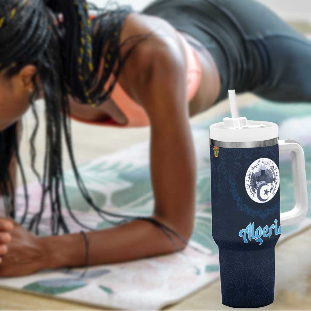 Happy Eid Al-Adha Tumbler With Handle Algeria Mubarak