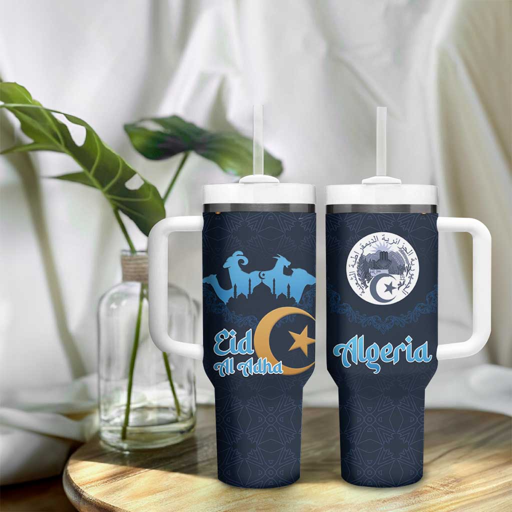 Happy Eid Al-Adha Tumbler With Handle Algeria Mubarak
