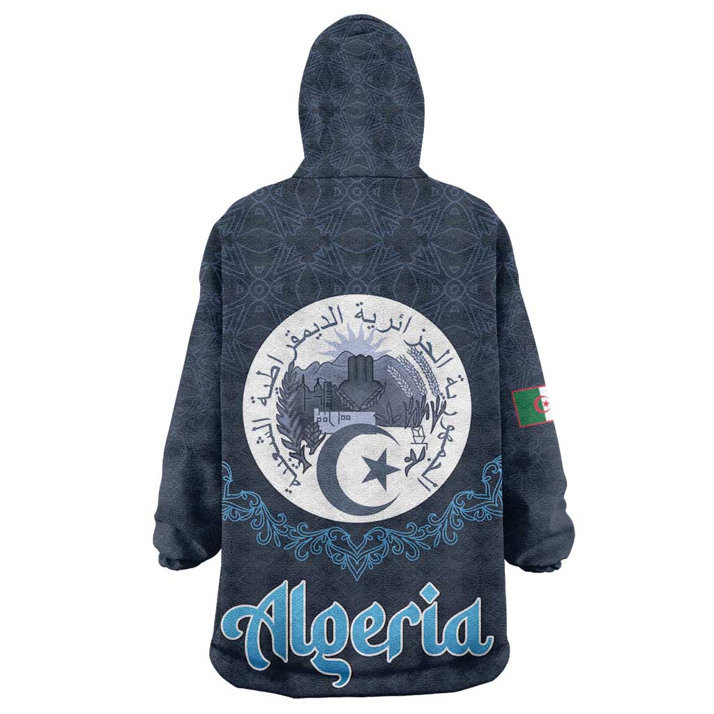 Happy Eid Al-Adha Wearable Blanket Hoodie Algeria Mubarak