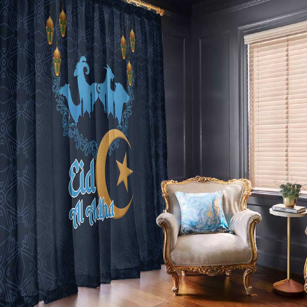 Happy Eid Al-Adha Window Curtain Algeria Mubarak