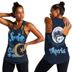Happy Eid Al-Adha Women Racerback Tank Algeria Mubarak