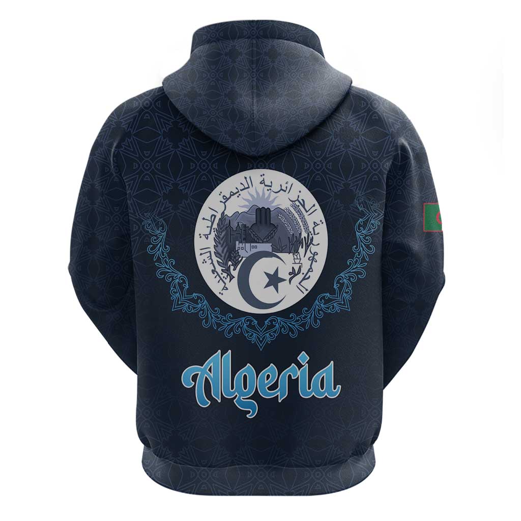 Happy Eid Al-Adha Zip Hoodie Algeria Mubarak