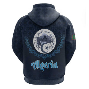 Happy Eid Al-Adha Zip Hoodie Algeria Mubarak
