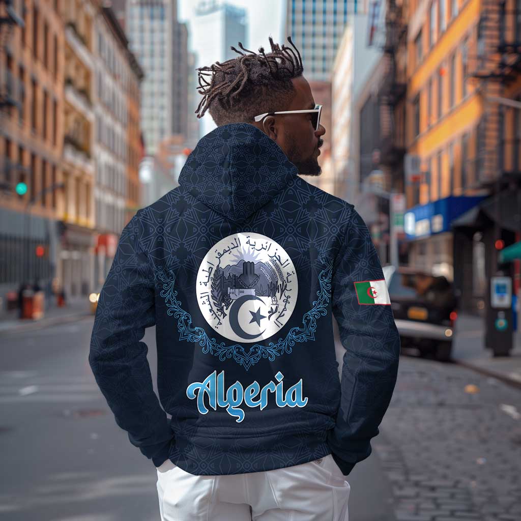 Happy Eid Al-Adha Zip Hoodie Algeria Mubarak