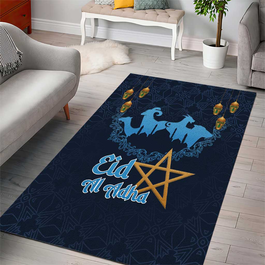 Happy Eid Al-Adha Area Rug Morocco Mubarak