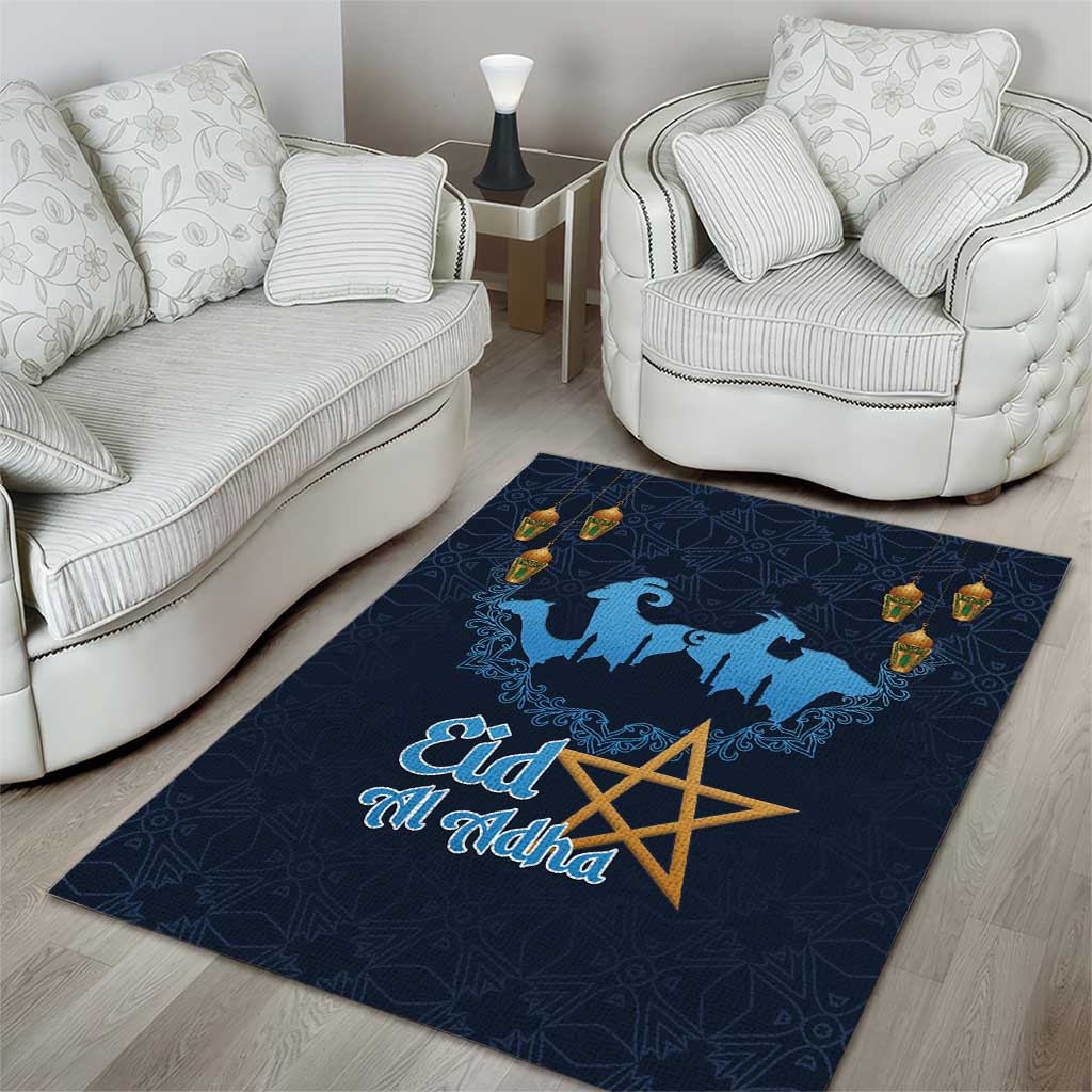 Happy Eid Al-Adha Area Rug Morocco Mubarak