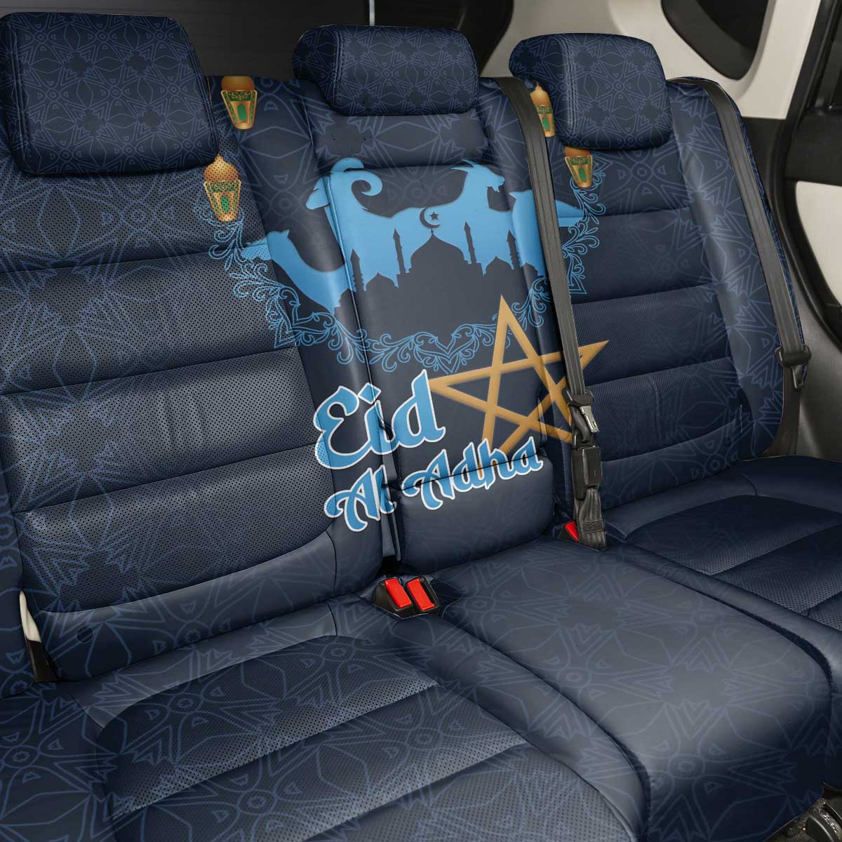 Happy Eid Al-Adha Back Car Seat Cover Morocco Mubarak