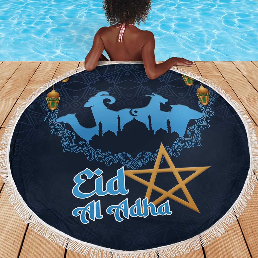 Happy Eid Al-Adha Beach Blanket Morocco Mubarak