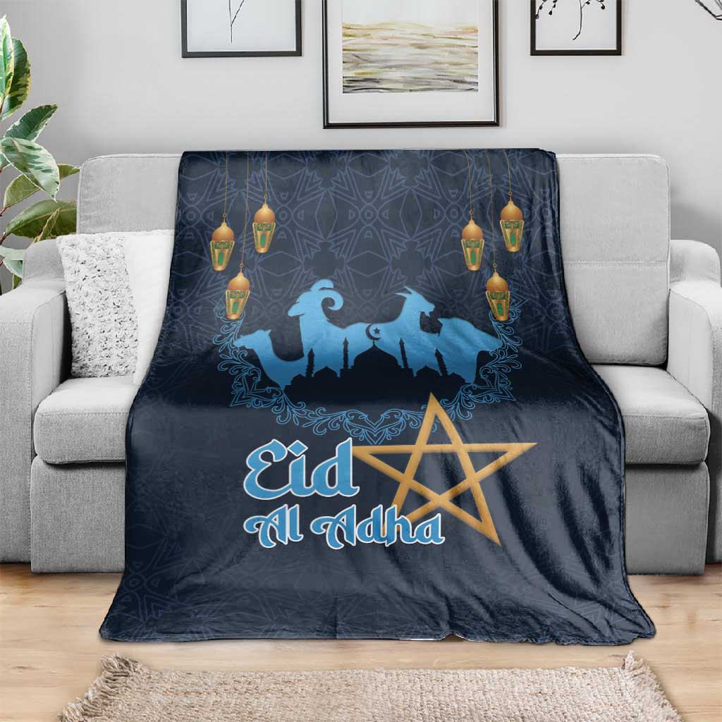 Happy Eid Al-Adha Blanket Morocco Mubarak