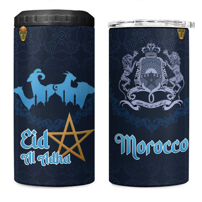 Happy Eid Al-Adha 4 in 1 Can Cooler Tumbler Morocco Mubarak