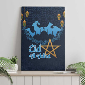 Happy Eid Al-Adha Canvas Wall Art Morocco Mubarak