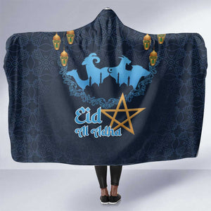 Happy Eid Al-Adha Hooded Blanket Morocco Mubarak