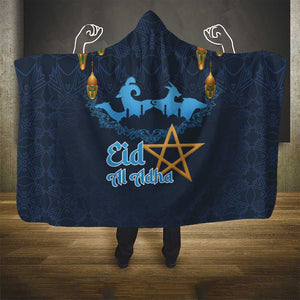 Happy Eid Al-Adha Hooded Blanket Morocco Mubarak