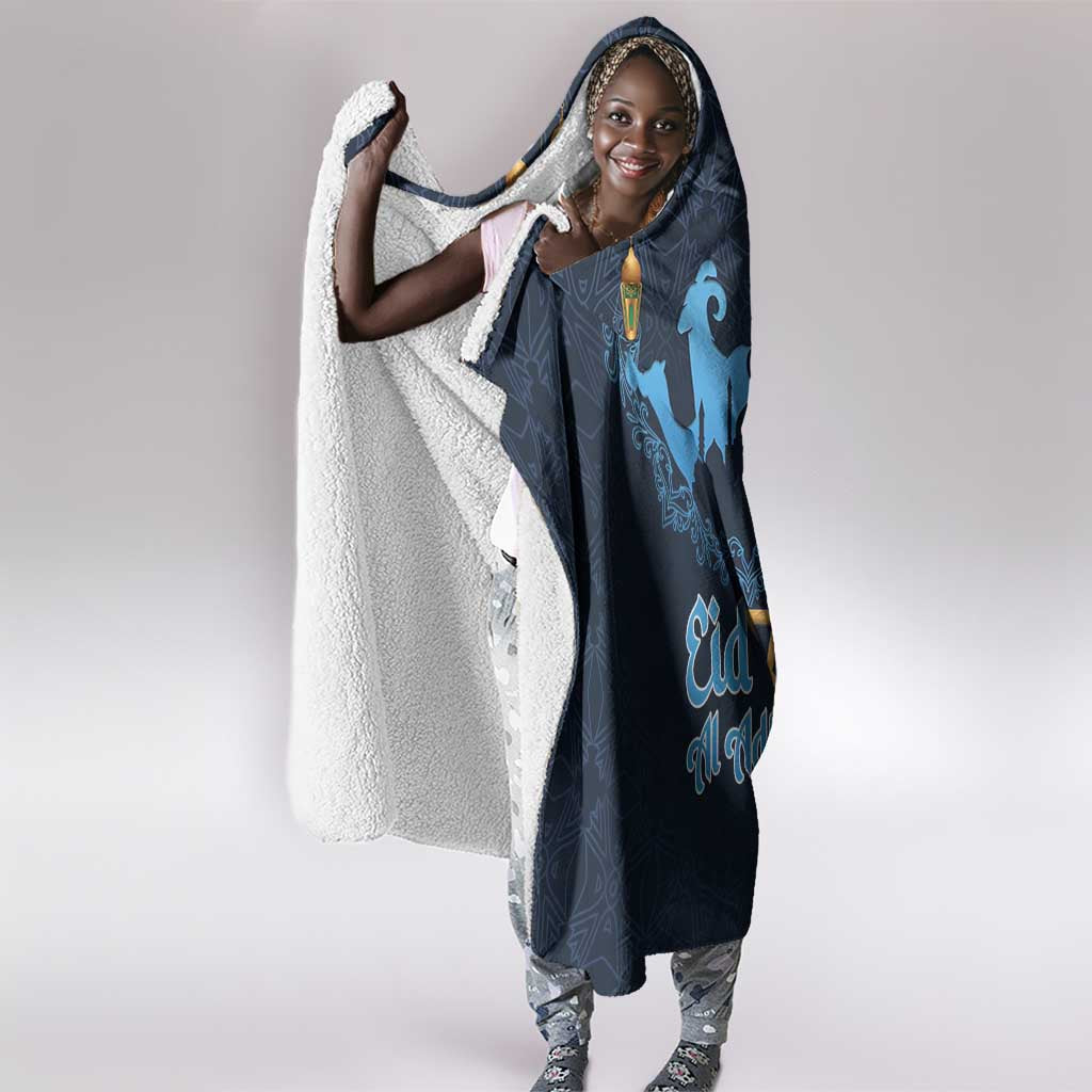 Happy Eid Al-Adha Hooded Blanket Morocco Mubarak