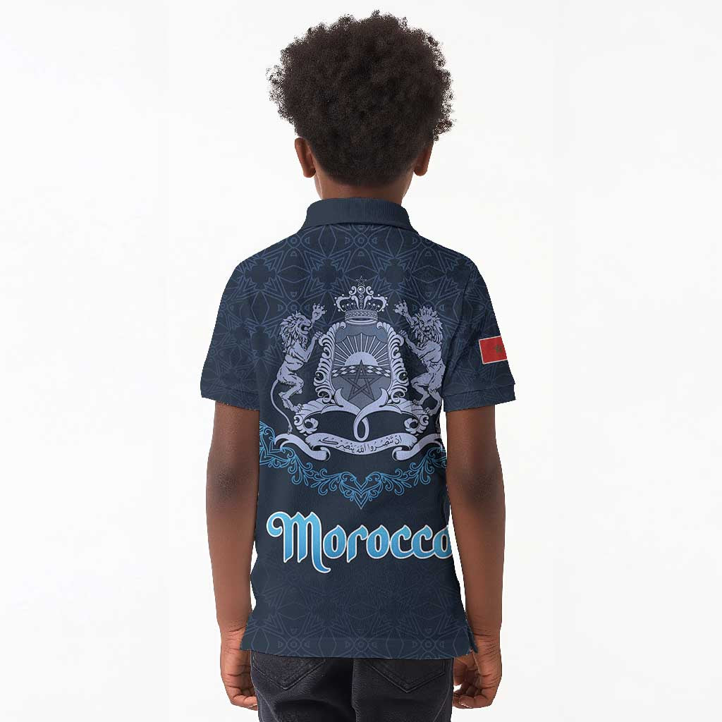 Happy Eid Al-Adha Kid Polo Shirt Morocco Mubarak