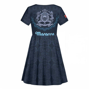 Happy Eid Al-Adha Kid Short Sleeve Dress Morocco Mubarak