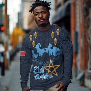 Happy Eid Al-Adha Long Sleeve Shirt Morocco Mubarak