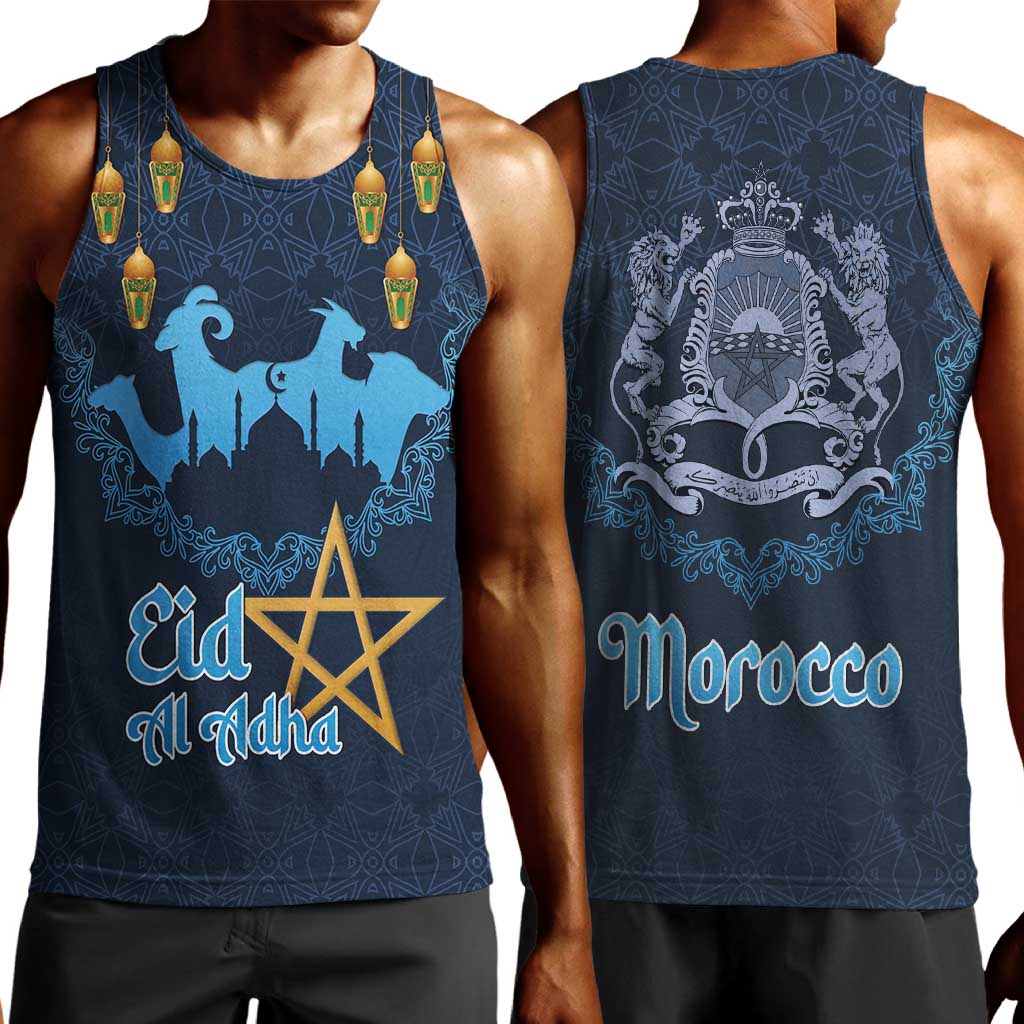 Happy Eid Al-Adha Men Tank Top Morocco Mubarak