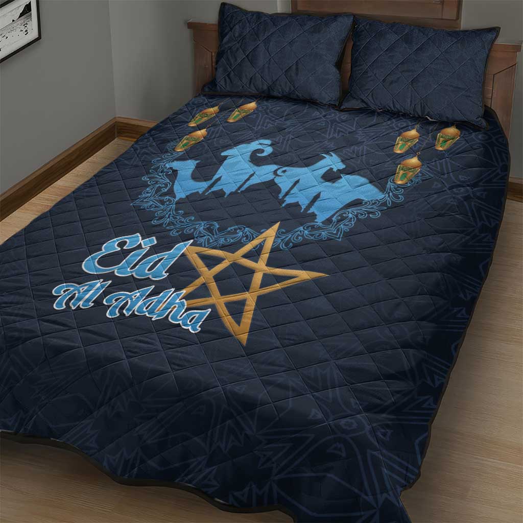 Happy Eid Al-Adha Quilt Bed Set Morocco Mubarak