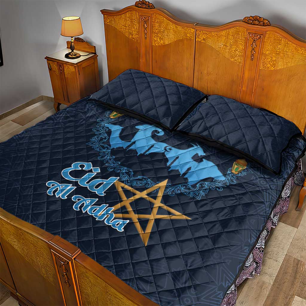 Happy Eid Al-Adha Quilt Bed Set Morocco Mubarak
