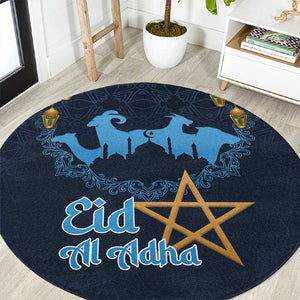 Happy Eid Al-Adha Round Carpet Morocco Mubarak