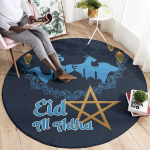 Happy Eid Al-Adha Round Carpet Morocco Mubarak