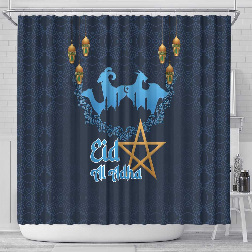 Happy Eid Al-Adha Shower Curtain Morocco Mubarak