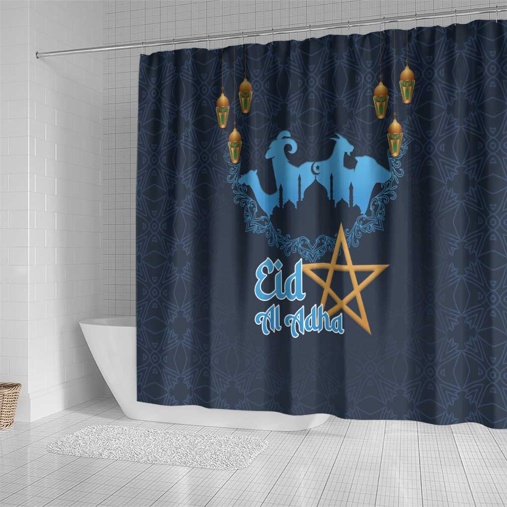 Happy Eid Al-Adha Shower Curtain Morocco Mubarak