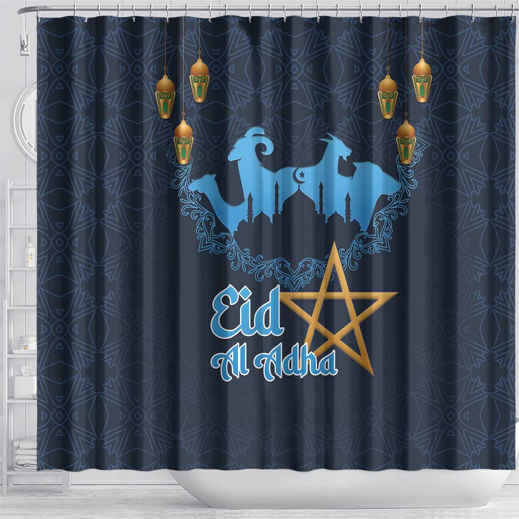 Happy Eid Al-Adha Shower Curtain Morocco Mubarak