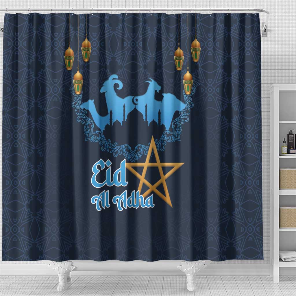 Happy Eid Al-Adha Shower Curtain Morocco Mubarak