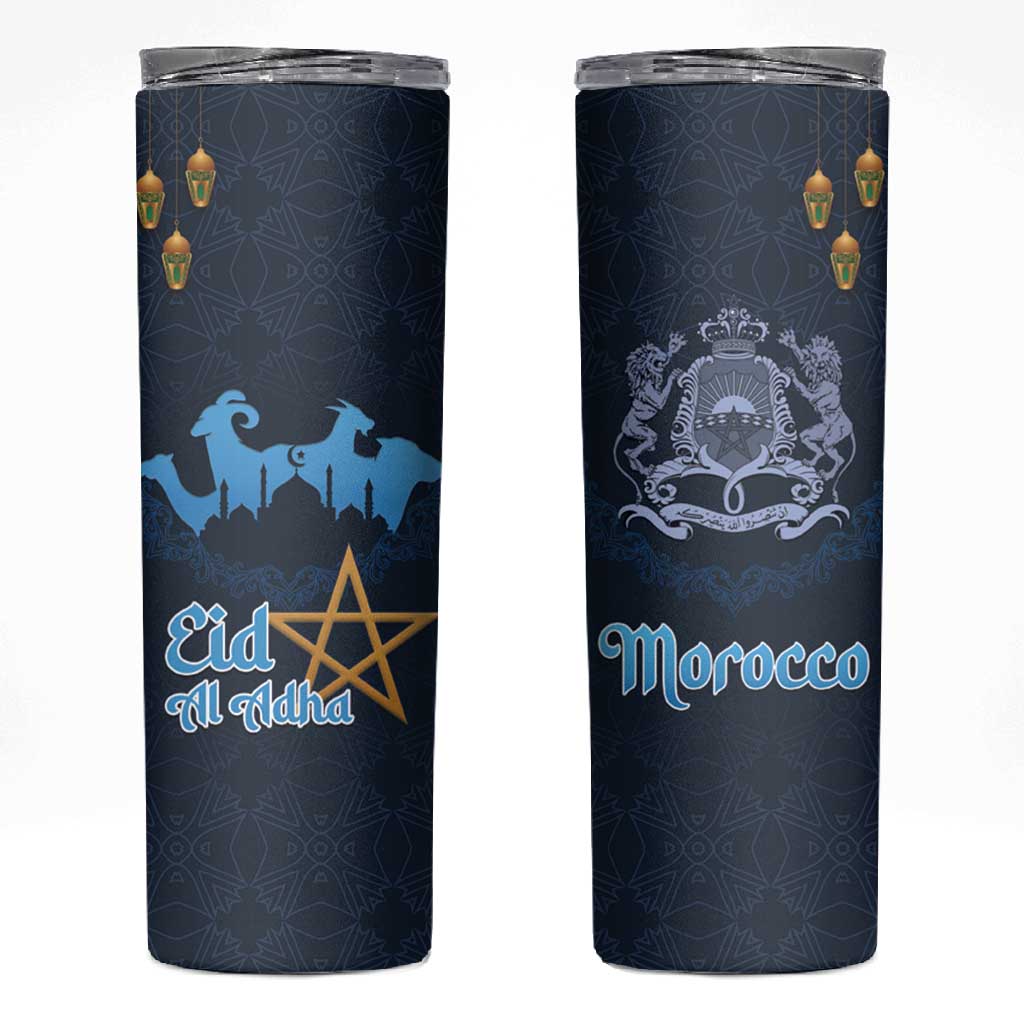 Happy Eid Al-Adha Skinny Tumbler Morocco Mubarak