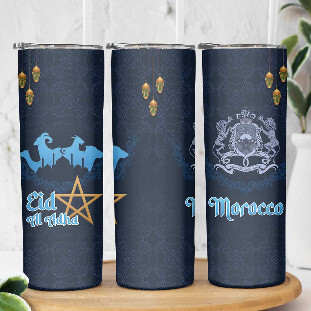 Happy Eid Al-Adha Skinny Tumbler Morocco Mubarak